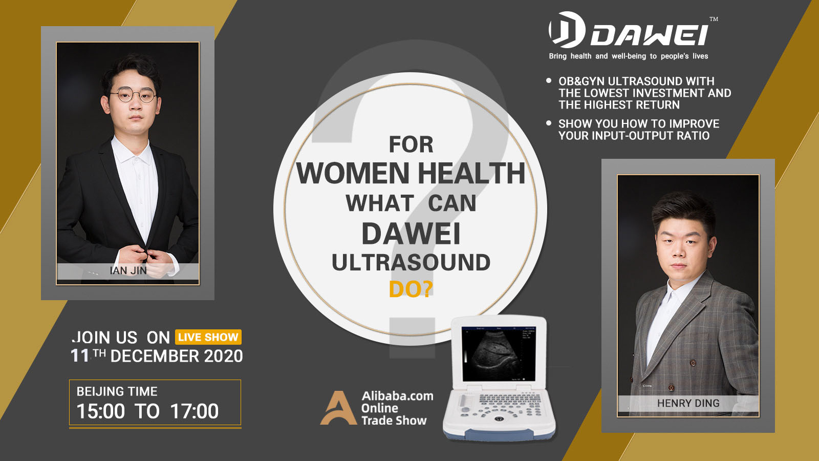 Dawei Live Show of ultrasound scanners