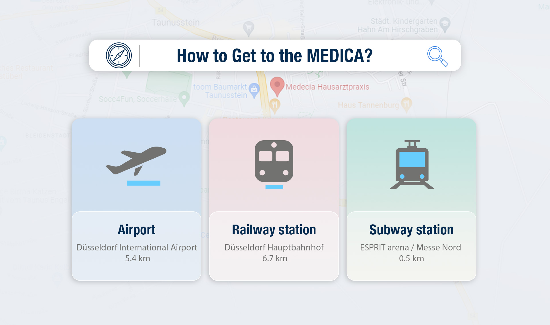 কিভাবে MEDICA এ যাবেন