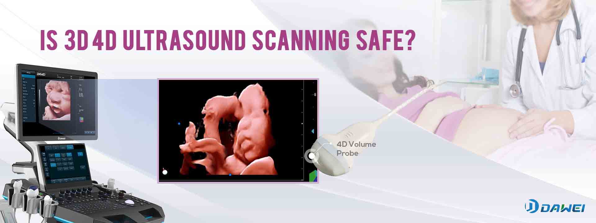3D/4D ultrasound scanning uses the same ultrasound to build a better image through software-enhanced imaging.